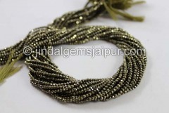 Pyrite Micro Cut Round Shape Beads